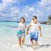 Couple enjoying a beach vacation.
