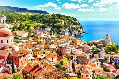 Colorful European cityscapes and natural landscapes.