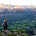 Woman hiking in a scenic national park.
