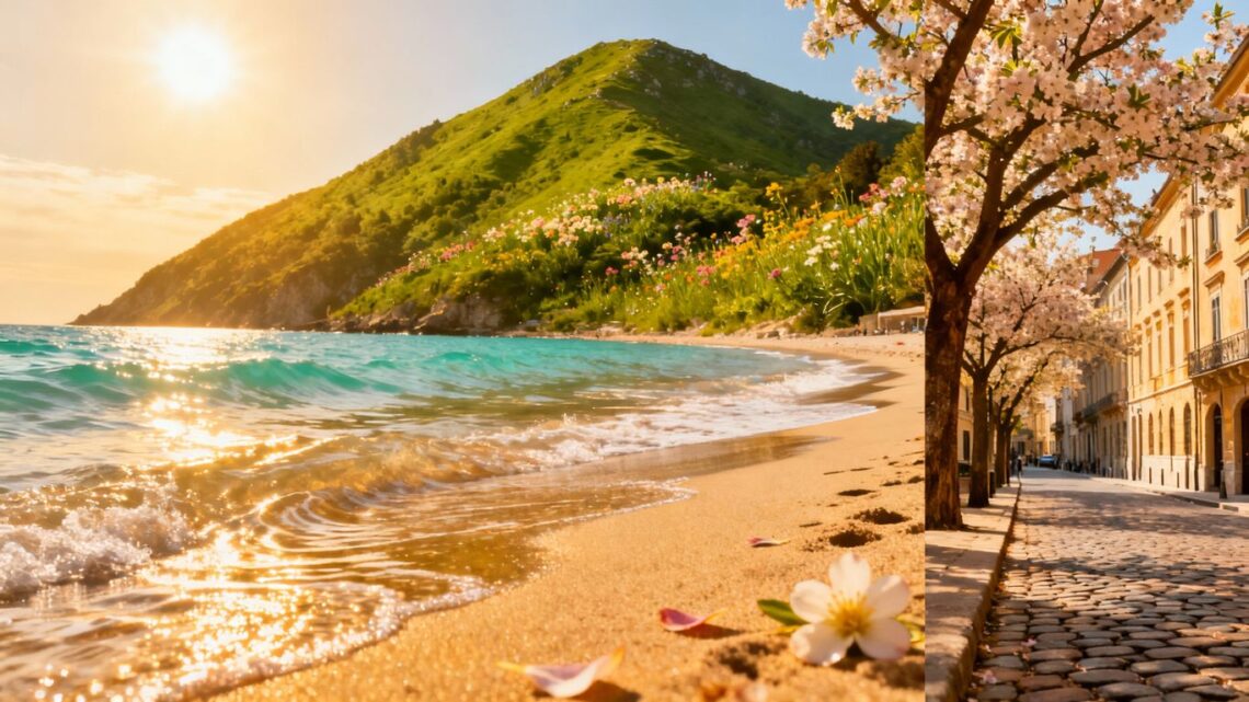 Vibrant spring landscapes for holiday adventures.