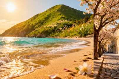 Vibrant spring landscapes for holiday adventures.
