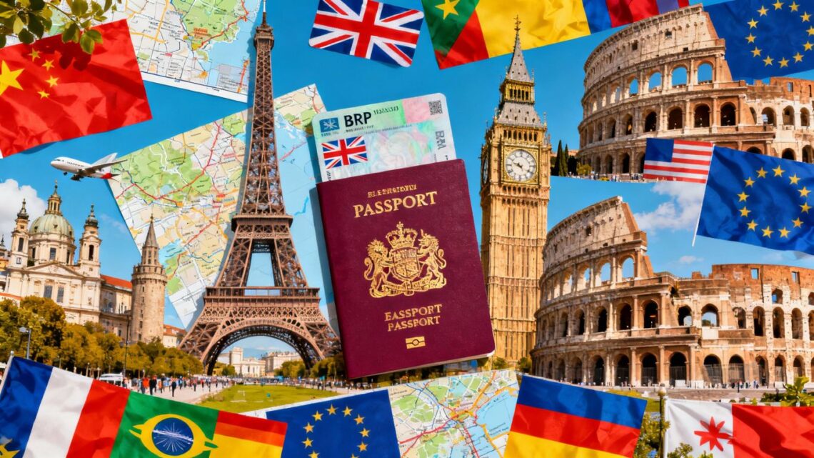 UK BRP visa-free travel to Europe 2025 destinations.