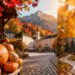 Beautiful autumn travel destinations with colorful fall landscapes