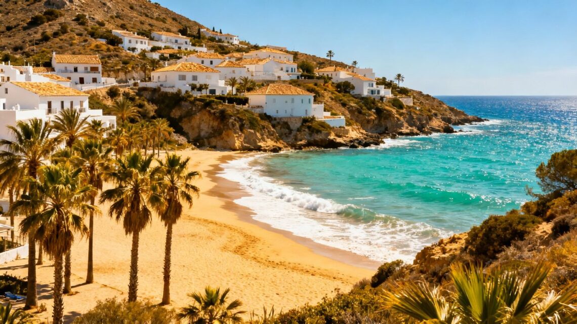 Beautiful Spanish coast with beaches and whitewashed villages.