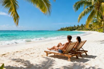 Cheap Caribbean holidays with palm trees and beach.