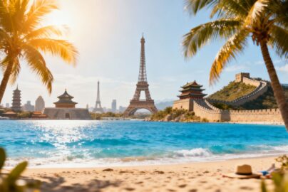 Affordable long haul holiday destinations collage.