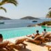 Luxury Croatian resort by turquoise sea with infinity pool