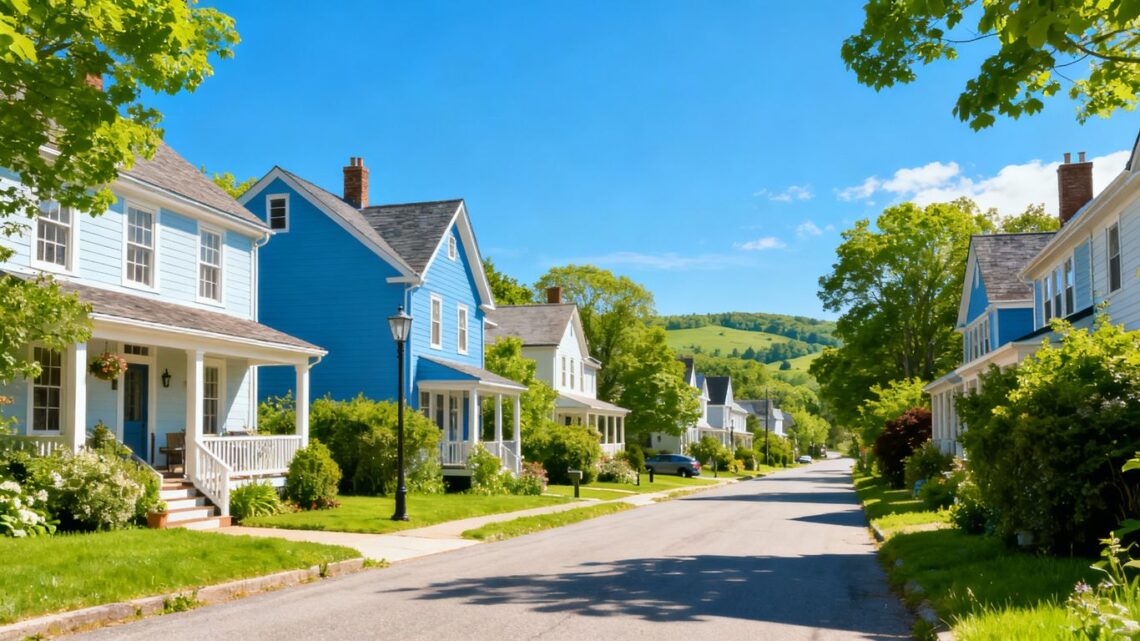 Affordable houses in a scenic English-speaking country.