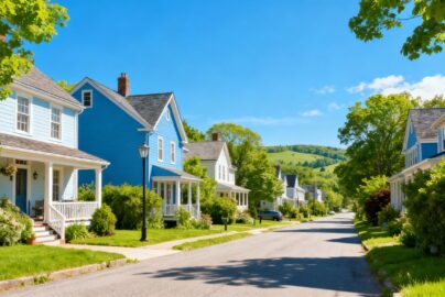 Affordable houses in a scenic English-speaking country.