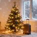 Christmas tree and suitcase, best time to book travel