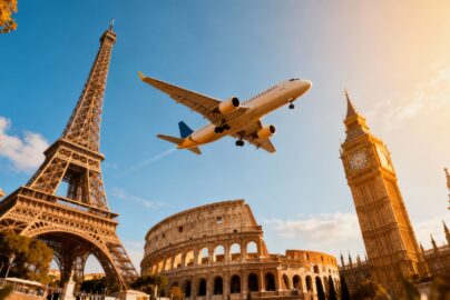 Cheap flights from London to Europe.
