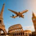 Cheap flights from London to Europe.