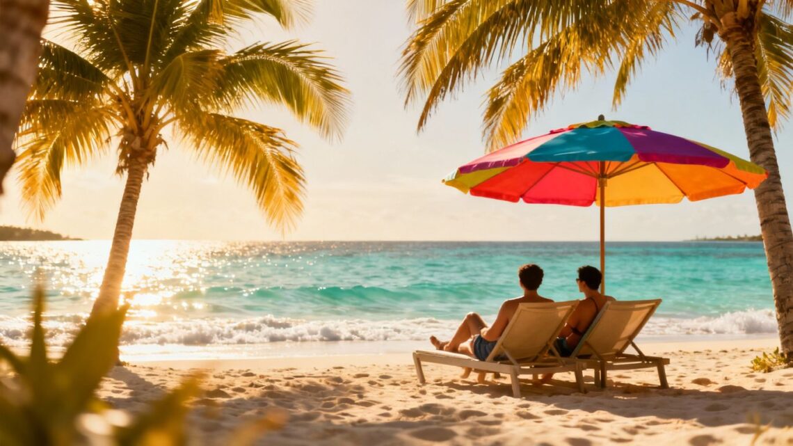 Cheap all inclusive holidays in September beach scene.