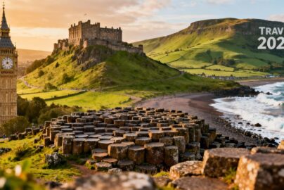 Iconic UK landmarks and scenic landscapes for holiday travel.