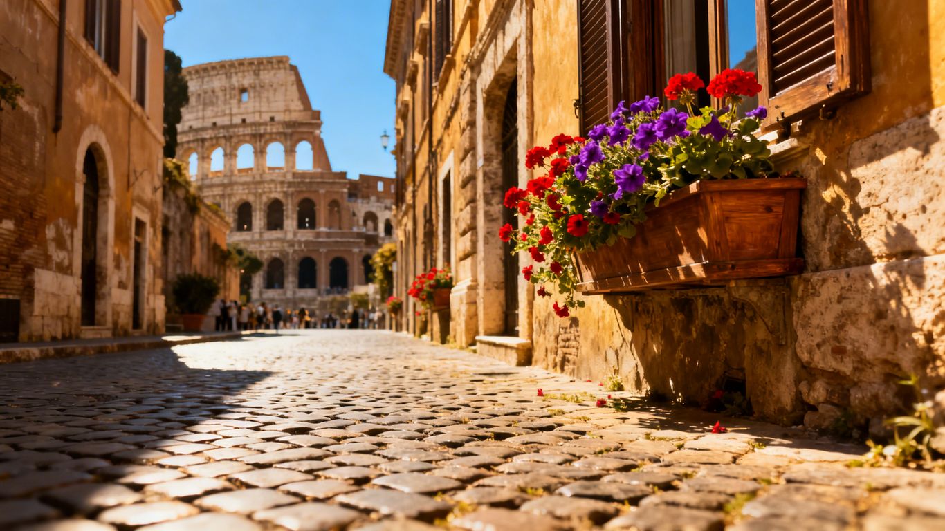 Affordable Rome holiday with Colosseum view.