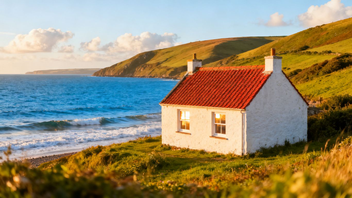 Affordable UK August break coastal cottage and sea.