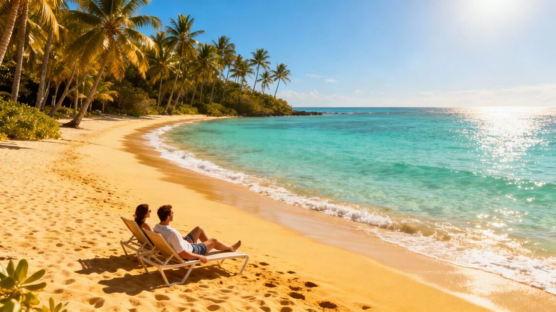 Affordable beach vacation with sun and savings.