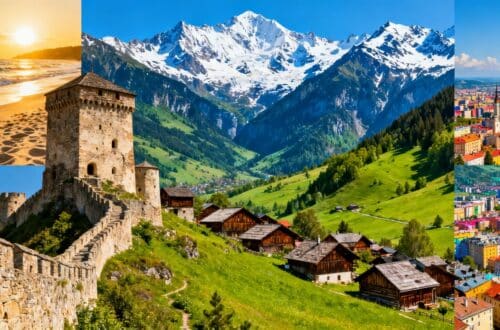 Beautiful Bulgarian landscapes and landmarks for travel.