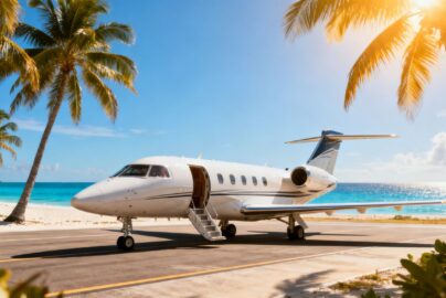 Jet2 all-inclusive holidays: private jet, beach, and ocean.