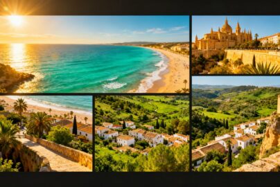 Beautiful Spanish holiday destinations collage