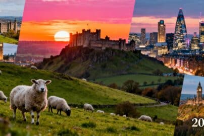 UK holiday destinations collage for 2026